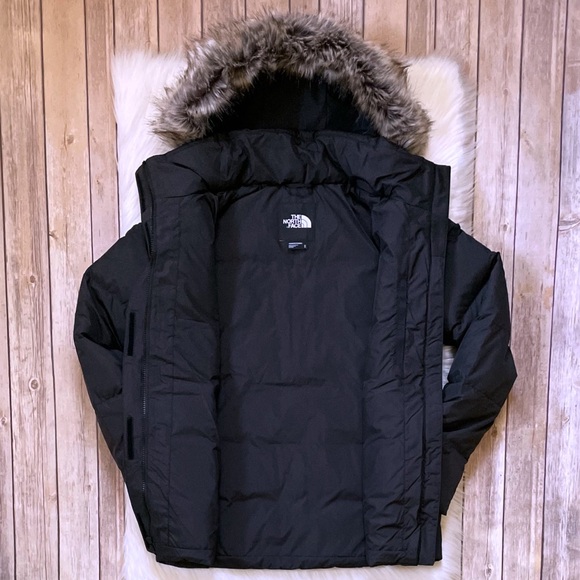 The North Face Black Puffer Jacket with Fur Hood - Picture 4 of 9
